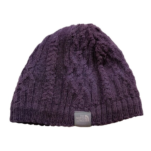 The North Face Cable Minna Beanie in Eggplant Purple One Size Winter Casual Cozy - Picture 1 of 7